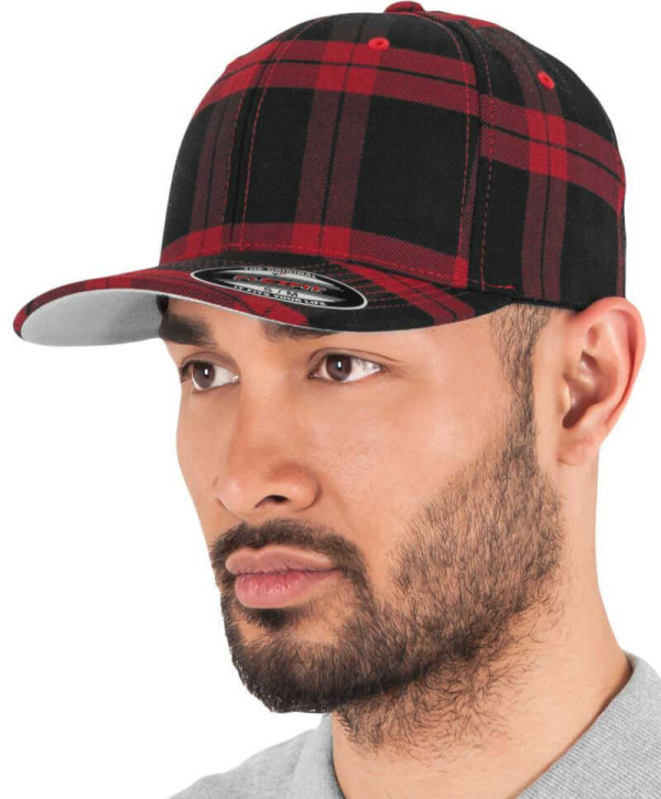 6-teilige Tartan-Plaid-Mütze