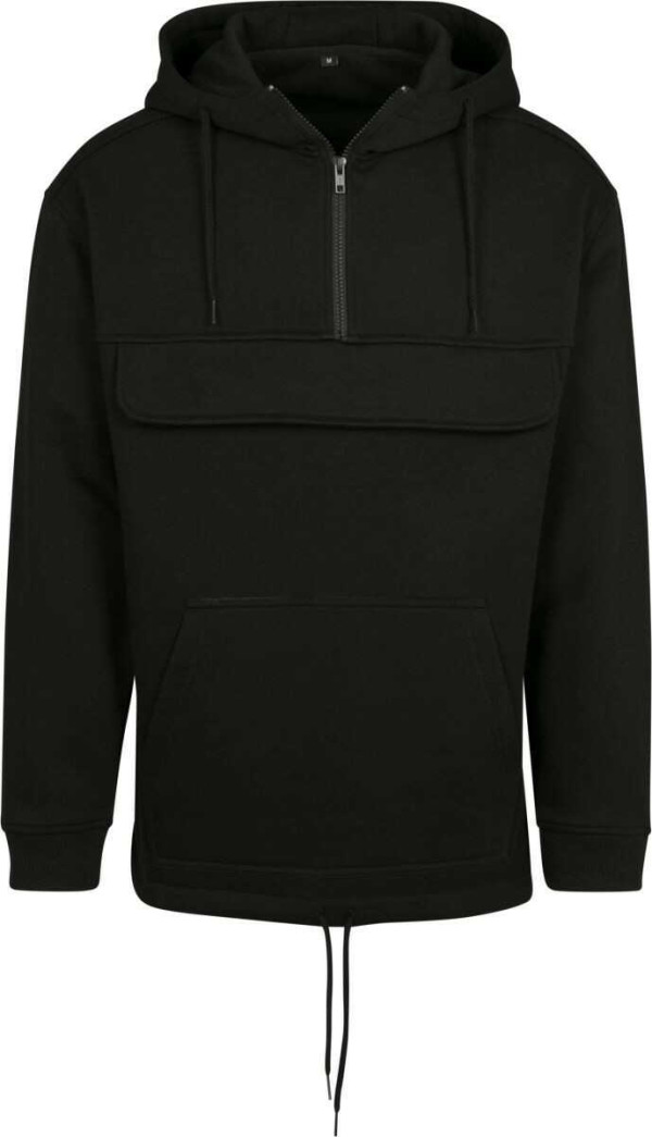 Sweatshirt mit Kapuze und 1/4-Reißverschluss BY 098