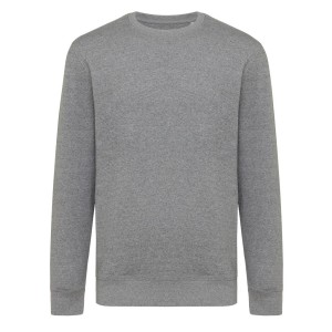 Iqoniq Etosha Lightweight Sweater aus recycelter Baumwolle, ungefärbte helles Anthrazit - Reklamnepredmety