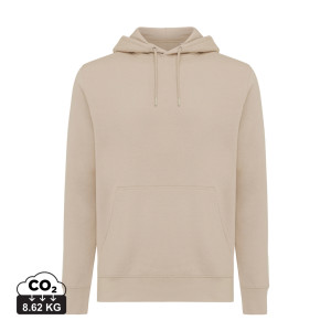 Iqoniq Rila Lightweight Hoodie aus recycelter Baumwolle, ungefärbte helles Grau - Reklamnepredmety