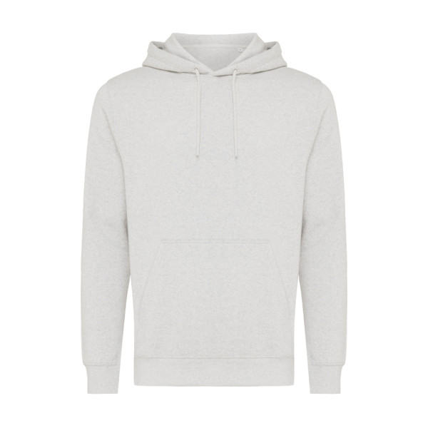 Iqoniq Rila Lightweight Hoodie aus recycelter Baumwolle, ungefärbte helles Grau