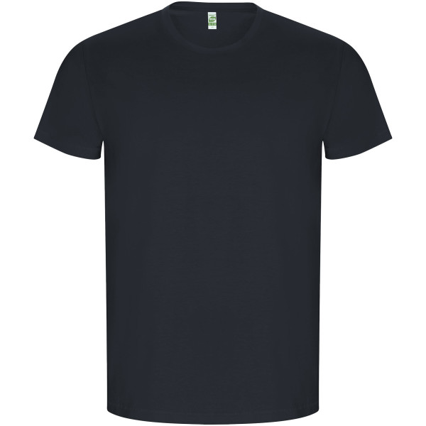 Goldenes Herren-T-Shirt mit kurzen Ärmeln