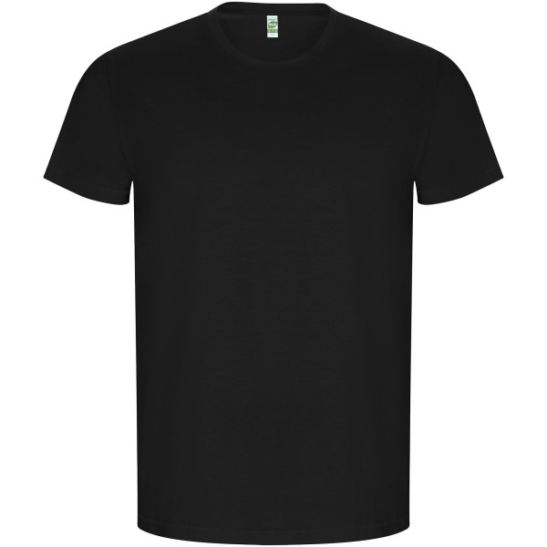 Goldenes Herren-T-Shirt mit kurzen Ärmeln