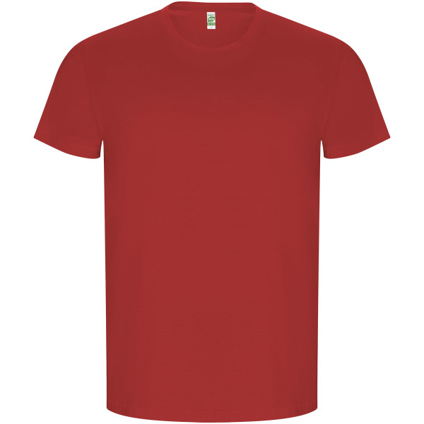 Goldenes Herren-T-Shirt mit kurzen Ärmeln