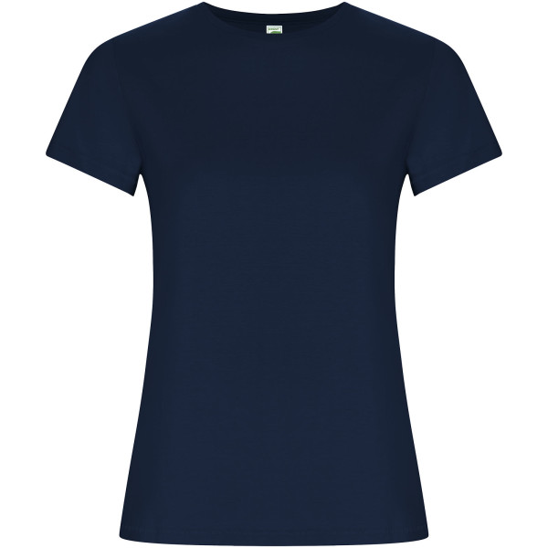 Goldenes Damen-T-Shirt mit kurzen Ärmeln