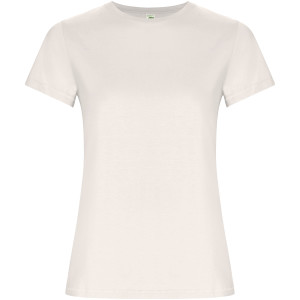 Goldenes Damen-T-Shirt mit kurzen Ärmeln - Reklamnepredmety