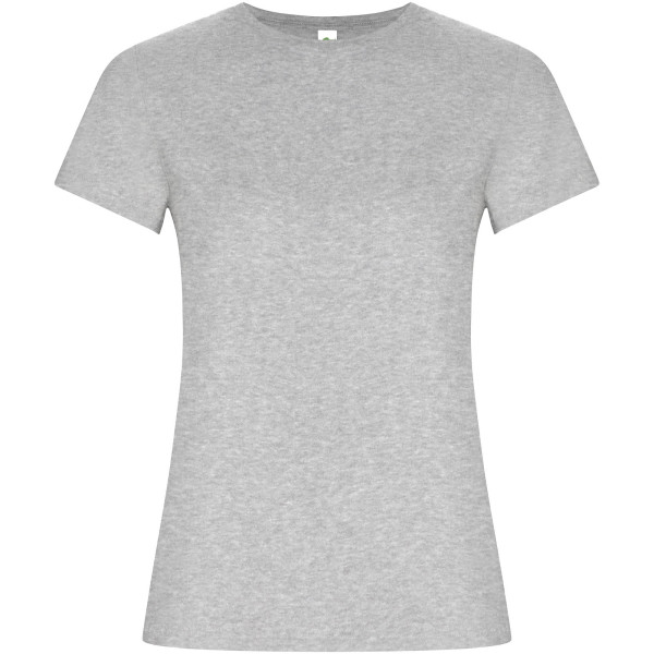 Goldenes Damen-T-Shirt mit kurzen Ärmeln