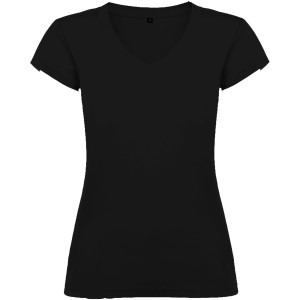 Victoria Damen-T-Shirt mit kurzen Ärmeln und V-Ausschnitt - Reklamnepredmety