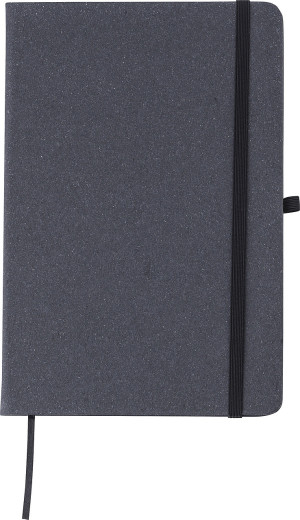 Liniertes A5-Notizbuch, 100 Blatt, recyceltes Leder - Reklamnepredmety