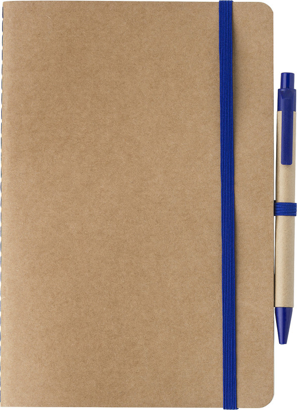 Notizbuch A5, unliniert, 60 Blatt und Stift