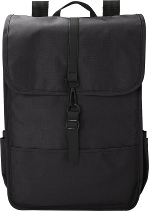 Flacher Rucksack aus RPET-Polyester - Reklamnepredmety