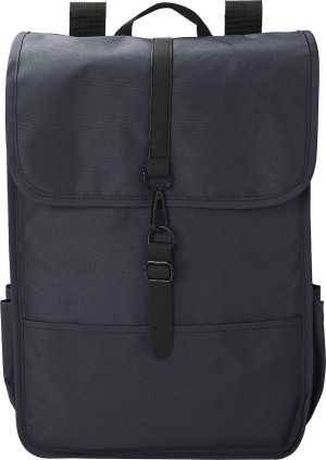 Flacher Rucksack aus RPET-Polyester - Reklamnepredmety