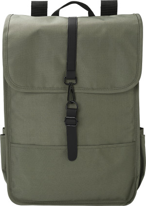 Flacher Rucksack aus RPET-Polyester - Reklamnepredmety