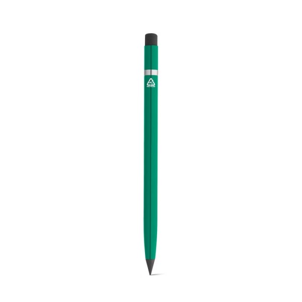GRENZENLOS. Tintenloser Stift mit einem Gehäuse aus 100 % recyceltem Aluminium