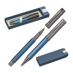 Blaues Mark Twain-Schreibset - Reklamnepredmety
