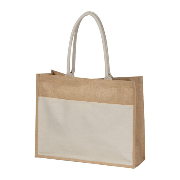 Jutebeutel mit Vordertasche