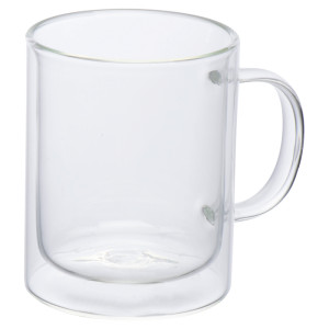 Doppelwandiger Glasbecher Caracas, 350 ml - Reklamnepredmety