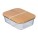 Lunchbox aus Glas mit Bambusdeckel