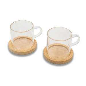 LIBERIKA-Set aus Glasbechern - Reklamnepredmety