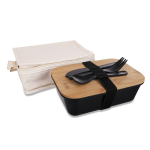 TAKE AWAY-Set bestehend aus Thermobeutel und Lebensmittelbox - Reklamnepredmety