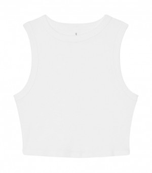 Damen Micro Rib Muscle Crop Tank - Reklamnepredmety