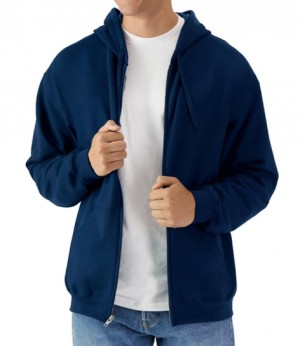 Mittelschwerer Softstyle-Kapuzenpullover mit Reißverschluss - Reklamnepredmety