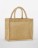 Midi-Tasche aus natürlicher, gestärkter Jute
