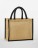 Midi-Tasche aus natürlicher, gestärkter Jute