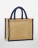 Midi-Tasche aus natürlicher, gestärkter Jute