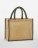 Midi-Tasche aus natürlicher, gestärkter Jute