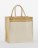 Midi-Tasche aus gestärkter Jute mit Baumwolltasche