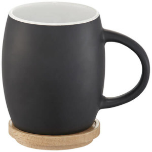 Hearth Keramiktasse mit Holz Deckel/Untersetzer - Reklamnepredmety