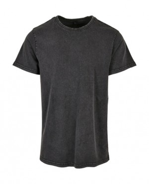 Säuregewaschenes T-Shirt mit Rundhalsausschnitt - Reklamnepredmety