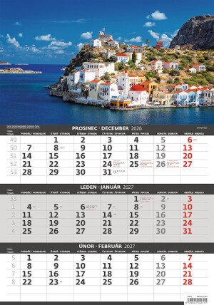 Three-month calendar Coast