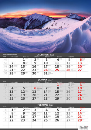 Kalender Slowakei - drei Monate