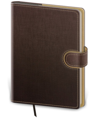 Notizbuch Flip L punktraster grau/grau - Reklamnepredmety