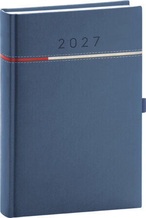 Tagebuch Tomy 2027, blau-rot, 15 x 21 cm - Reklamnepredmety