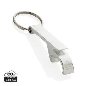 Schlüsselanhänger mit Öffner von RCS recycelt. Aluminium - Reklamnepredmety