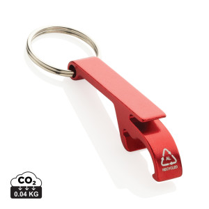 Schlüsselanhänger mit Öffner von RCS recycelt. Aluminium - Reklamnepredmety