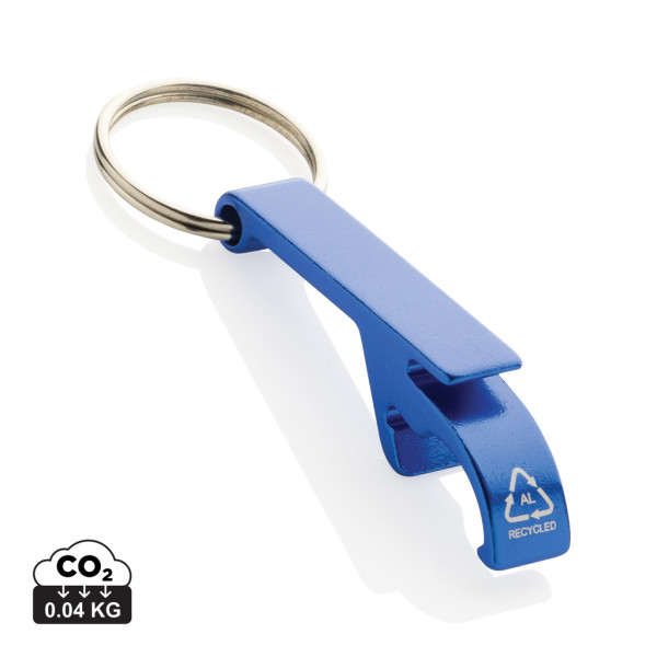 Schlüsselanhänger mit Öffner von RCS recycelt. Aluminium