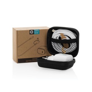 Ladeset 2 Stück Boost 20W USB C von RCS recycelt. Plastik - Reklamnepredmety