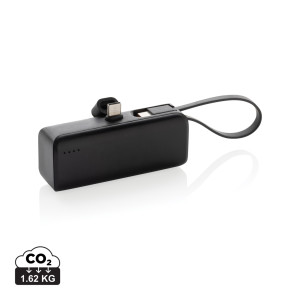 Powerbank 3000 mAh mit USB C Powerlink vom RCS-Recycler. Plastik - Reklamnepredmety