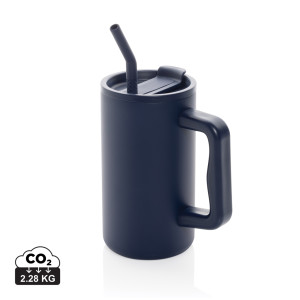 Würfelförmiger 800-ml-Becher aus recyceltem Material. Stahl mit RCS-Zertifizierung - Reklamnepredmety