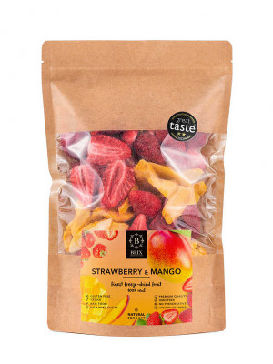 Gefriergetrocknete Erdbeeren und Mango 110 g - Reklamnepredmety
