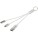 4-in-1-Ladekabel aus Metall aus recyceltem Aluminium mit Schlüsselring - 12438281 - variant PF 12438281