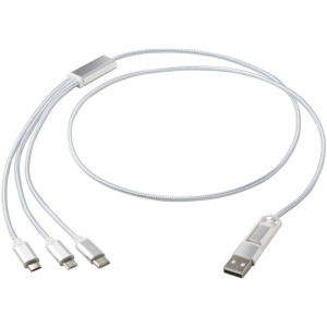 Vielseitiges 5in1-Ladekabel aus recyceltem Aluminium - Reklamnepredmety