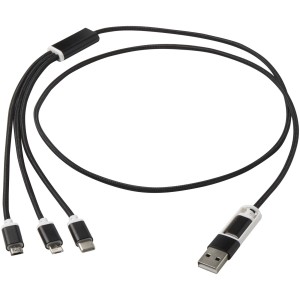 Vielseitiges 5in1-Ladekabel aus recyceltem Aluminium - Reklamnepredmety