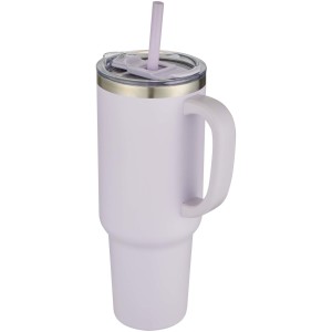 Sydney 1200 ml doppelwandiger RCS-zertifizierter Kupfer-Vakuum Isolierbecher mit Strohhalm - Reklamnepredmety