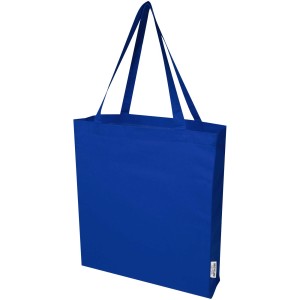Madras 140 g/m² Baumwoll Tragetasche mit Seitenfalten aus GRS recycelter Baumwolle - Reklamnepredmety