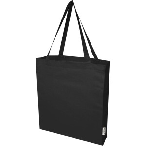 Madras 140 g/m² Baumwoll Tragetasche mit Seitenfalten aus GRS recycelter Baumwolle - Reklamnepredmety